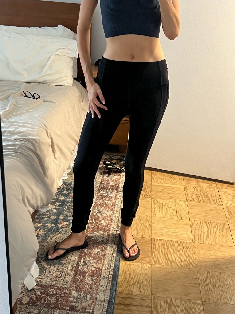 lululemon athletica Black low-Waist Athletic Leggings